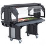 Cambro VBRHD5110 Black 5' Versa Food / Salad Bar with Heavy-Duty Casters Cambro VBRHD5110 Black 5' Versa Food / Salad Bar with Heavy-Duty Casters