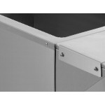 Avantco STE-4SGA Four Pan Open Well Electric Steam Table with Undershelf, Overshelf, and Sneeze Guard - 120V, 2000W