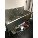 Eagle Group 2460-3-16/4 Three Compartment Stainless Steel Commercial Sink without Drainboard - 61 3/8 Eagle Group 2460-3-16/4 Three Compartment Stainless Steel Commercial Sink without Drainboard - 61 3/8
