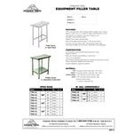 Advance Tabco TFMSU-180 Stainless Steel Equipment Filler Table with Adjustable Undershelf - 30