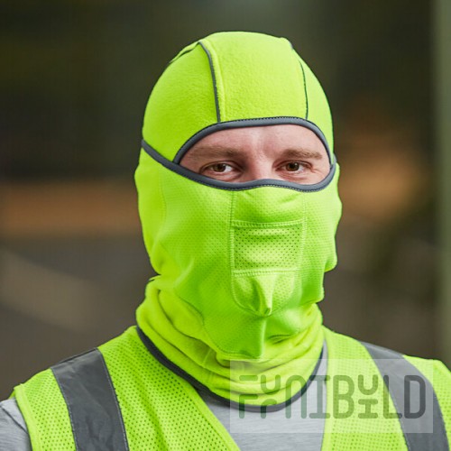 Cordova Hi-Vis Lime Polar Fleece Wind-Resistant Balaclava Face Mask