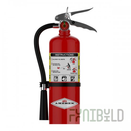 Amerex FE B424 5 lb. Dry Chemical ABC Fire Extinguisher with Wall Bracket 15267 - UL Rating 2A:10B:C