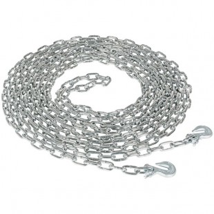 Vestil PPC-40 Silver Steel Chain with 40' Grab Hook - 6,000 lb. Pull Capacity Vestil PPC-40 Silver Steel Chain with 40' Grab Hook - 6,000 lb. Pull Capacity