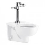 American Standard Afwall Millennium FloWise 3351101.020 Vitreous China Wall-Mount Elongated Flushometer Toilet with EverClean - 1.1 to 1.6 GPF American Standard Afwall Millennium FloWise 3351101.020 Vitreous China Wall-Mount Elongated Flushometer Toilet with EverClean - 1.1 to 1.6 GPF
