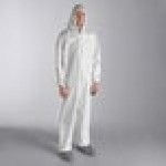 Lavex White 53 GSM Heavy Weight Microporous Polypropylene Zipper Front Long Sleeve Coveralls with Elastic Wrists, Attached Boots, and Hood - XL - 25/Case Lavex White 53 GSM Heavy Weight Microporous Polypropylene Zipper Front Long Sleeve Coveralls with Elastic Wrists, Attached Boots, and Hood - XL - 25/Case
