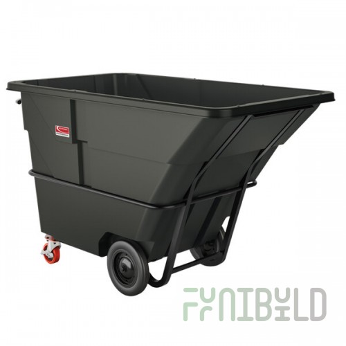 Suncast RMTTHD200D 2 Cubic Yard Black Heavy-Duty Tilt Truck / Trash Cart (2300 lb.)