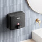 Lavex 48 fl. oz. (1,420 mL) Matte Black Stainless Steel Manual Surface-Mounted Liquid Soap Dispenser Lavex 48 fl. oz. (1,420 mL) Matte Black Stainless Steel Manual Surface-Mounted Liquid Soap Dispenser