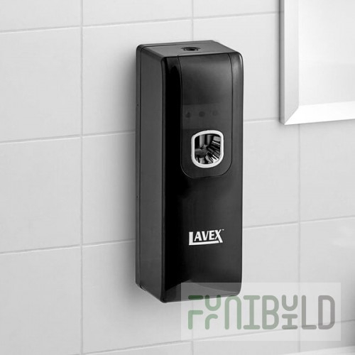 Lavex 7.25 oz. Black Metered Aerosol Air Freshener System