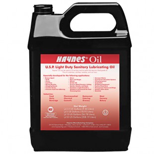 Haynes 40 2.5 Gallon Light-Duty Sanitary Oil Haynes 40 2.5 Gallon Light-Duty Sanitary Oil