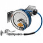 T&S B-7112-01M 15' Open Stainless Steel Hose Reel with B-0107 Spray Valve