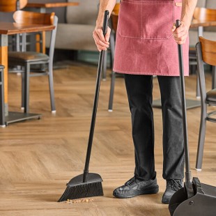 Advantage Supplies Black Lobby Broom with 35 3/8