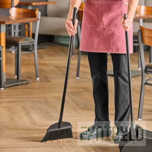 Advantage Supplies Black Lobby Broom with 35 3/8