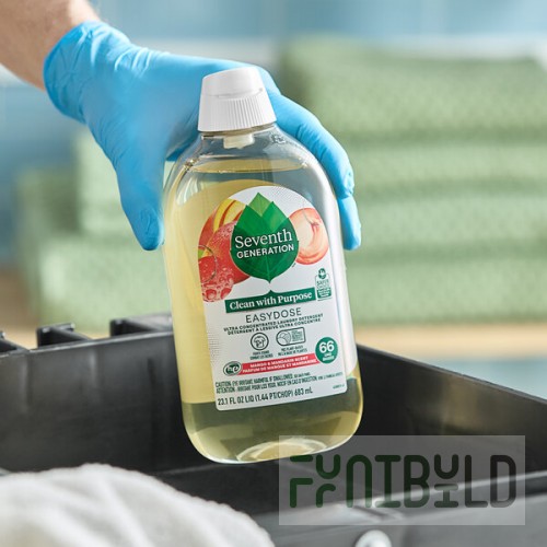 Seventh Generation EasyDose 10732913450807 23.1 oz. Mango and Mandarin Ultra-Concentrated Laundry Detergent - 6/Case