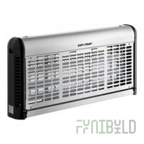 Lavex Zap N Trap Stainless Steel Indoor Insect Trap / Bug Zapper with 3000 sq. ft. Coverage - 120V, 80W