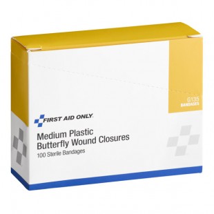 First Aid Only G135 Medium Butterfly Closure - 100/Box First Aid Only G135 Medium Butterfly Closure - 100/Box
