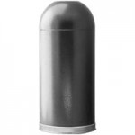 Witt Industries 415DTBK-R 15 Gallon Black Steel Round Indoor Decorative Recycling Bin with Open Dome Lid Witt Industries 415DTBK-R 15 Gallon Black Steel Round Indoor Decorative Recycling Bin with Open Dome Lid