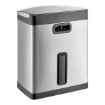 Rubbermaid® 1901985 Slim Jim Stainless Steel Black Accent Rectangular Front Step-On Trash Can with Single Rigid Plastic Liner - 8 Gallon Rubbermaid® 1901985 Slim Jim Stainless Steel Black Accent Rectangular Front Step-On Trash Can with Single Rigid Plastic Liner - 8 Gallon
