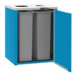 Lakeside 3412RD Stainless Steel Rectangular Refuse / Recycling Station with Top Access and Red Laminate Finish - 26 1/2 Lakeside 3412RD Stainless Steel Rectangular Refuse / Recycling Station with Top Access and Red Laminate Finish - 26 1/2