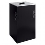 Ex-Cell Kaiser RC-KD36-P BT-PBG Black Tie Kaleidoscope Pebble Black Gloss Square 36 Gallon Paper Receptacle Ex-Cell Kaiser RC-KD36-P BT-PBG Black Tie Kaleidoscope Pebble Black Gloss Square 36 Gallon Paper Receptacle