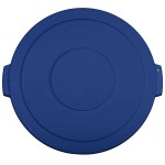 Carlisle 84104514 Bronco 44 Gallon Blue Flat Round Trash Can Lid Carlisle 84104514 Bronco 44 Gallon Blue Flat Round Trash Can Lid