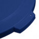Carlisle 84104514 Bronco 44 Gallon Blue Flat Round Trash Can Lid Carlisle 84104514 Bronco 44 Gallon Blue Flat Round Trash Can Lid