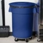 Carlisle 84104514 Bronco 44 Gallon Blue Flat Round Trash Can Lid Carlisle 84104514 Bronco 44 Gallon Blue Flat Round Trash Can Lid