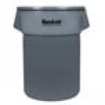 Continental 5500GY Huskee 55 Gallon Gray Round Trash Can