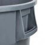 Continental 5500GY Huskee 55 Gallon Gray Round Trash Can