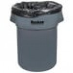 Continental 5500GY Huskee 55 Gallon Gray Round Trash Can