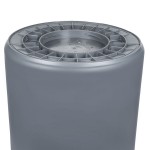 Continental 5500GY Huskee 55 Gallon Gray Round Trash Can