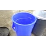 Continental 5500GY Huskee 55 Gallon Gray Round Trash Can