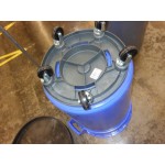 Continental 5500GY Huskee 55 Gallon Gray Round Trash Can