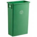 Lavex 19 Gallon Gray Square Trash Can with Drop Shot Lid