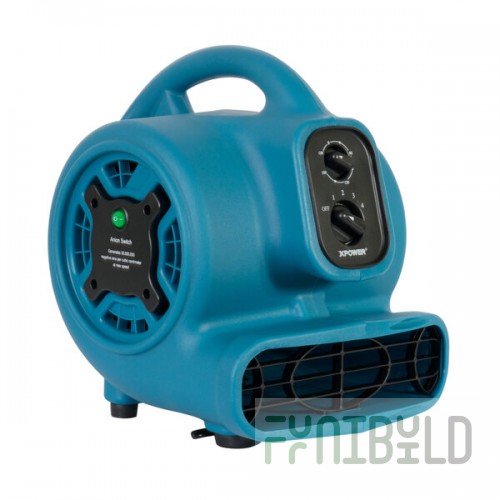 XPOWER P-260NT Freshen Aire Blue 4-Speed Compact Scented Air Mover with Ionizer and Timer - 1/5 hp