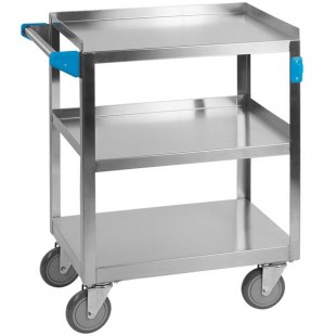 Carlisle UC3031524 3 Shelf Stainless Steel Utility Cart - 24 Carlisle UC3031524 3 Shelf Stainless Steel Utility Cart - 24