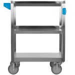 Carlisle UC3031524 3 Shelf Stainless Steel Utility Cart - 24 Carlisle UC3031524 3 Shelf Stainless Steel Utility Cart - 24