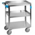 Carlisle UC3031524 3 Shelf Stainless Steel Utility Cart - 24 Carlisle UC3031524 3 Shelf Stainless Steel Utility Cart - 24