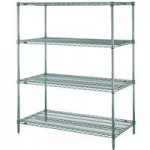 Metro 5N357K3 Super Erecta Metroseal Green Wire Stationary Starter Shelving Unit - 18 Metro 5N357K3 Super Erecta Metroseal Green Wire Stationary Starter Shelving Unit - 18