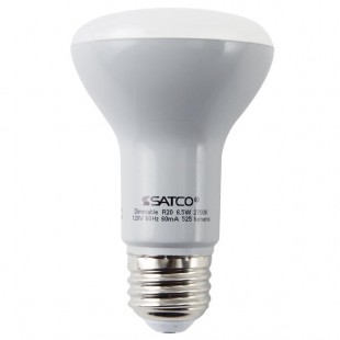 Satco S9630 6.5 Watt (50 Watt Equivalent) Frosted Warm White LED Flood Lamp Reflector Light Bulb - 120V (R20) Satco S9630 6.5 Watt (50 Watt Equivalent) Frosted Warm White LED Flood Lamp Reflector Light Bulb - 120V (R20)