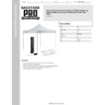 Backyard Pro Courtyard Series 10' x 10' White Straight Leg Steel Instant Pop Up Canopy Tent Deluxe Kit with 4 Side Walls