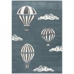 Abani Play Collection 4' x 6' Blue Contemporary Space Area Rug Abani Play Collection 4' x 6' Blue Contemporary Space Area Rug