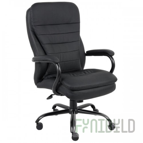 Boss B991-CP Black CaressoftPlus Heavy Duty Double Plush Chair