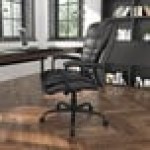 Boss B991-CP Black CaressoftPlus Heavy Duty Double Plush Chair
