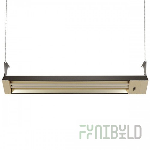 TPI OCH Series OCH-57-208VE Brown Outdoor / Indoor Quartz Electric Infrared Heater - 208V, 3000W