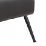 LumiSource Petal Espresso Faux Leather Accent Arm Chair with Black Metal Frame LumiSource Petal Espresso Faux Leather Accent Arm Chair with Black Metal Frame