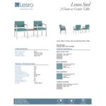 Lesro Lenox Steel Patriot Plus Sea Vinyl Two Guest Arm Chairs with Sarum Twill Laminate Connecting Table Lesro Lenox Steel Patriot Plus Sea Vinyl Two Guest Arm Chairs with Sarum Twill Laminate Connecting Table