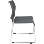 National Public Seating 8820-11-20 Cafetorium Charcoal Stackable Chair With Chrome Frame and Sled Base National Public Seating 8820-11-20 Cafetorium Charcoal Stackable Chair With Chrome Frame and Sled Base