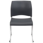 National Public Seating 8820-11-20 Cafetorium Charcoal Stackable Chair With Chrome Frame and Sled Base National Public Seating 8820-11-20 Cafetorium Charcoal Stackable Chair With Chrome Frame and Sled Base