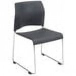 National Public Seating 8820-11-20 Cafetorium Charcoal Stackable Chair With Chrome Frame and Sled Base National Public Seating 8820-11-20 Cafetorium Charcoal Stackable Chair With Chrome Frame and Sled Base