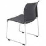 National Public Seating 8820-11-20 Cafetorium Charcoal Stackable Chair With Chrome Frame and Sled Base National Public Seating 8820-11-20 Cafetorium Charcoal Stackable Chair With Chrome Frame and Sled Base